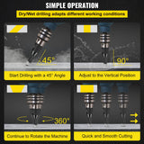 VEVOR Diamond Drill Bits 7PCS Diamond Hole Saw 6/6/8/8/10/12/14mm Tile Hole Saw Kit Vacuum Brazed Diamond Drill Bit 0.59in/15mm Segment Tile Hole Saw w Storage Case for Tile Ceramic Porcelain Marble