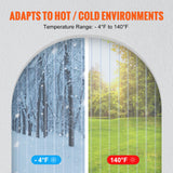 VEVOR Strip Curtain, 3048 cm L x 30.5 cm W x 3 mm Thickness, Clear Ribbed PVC Curtain Strip Door Bulk Roll, Plastic Door Strips for Doorway of Supermarket, Garage, Warehouse, Barn, Pet Animal House