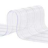VEVOR Strip Curtain, 3048 cm L x 30.5 cm W x 3 mm Thickness, Clear Ribbed PVC Curtain Strip Door Bulk Roll, Plastic Door Strips for Doorway of Supermarket, Garage, Warehouse, Barn, Pet Animal House