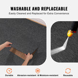 VEVOR Carpet Tiles Reusable, 20"x 20" Carpet Squares With Padding Attached, Soft Padded Carpet Tiles, Easy Install DIY for Bedroom Living Room Indoor Outdoor (20 Tiles, Dark Gray)