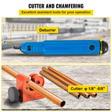 VEVOR Hydraulic Flaring Tool Kit, 45° Double Flaring Tool, Brake Repair Brake Flaring Tools for 3/16"-1/2", Brake Flare Tool with Tube Cutter, 32 PCS Tube Flaring Tools for Copper Lines, Black