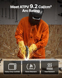 VEVOR Flame-Resistant Welding Jacket Heavy Duty Leather Welding Jacket XL Size