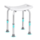 VEVOR Shower Chair, Adjustable Height Shower Stool with Built-in Handles, Shower Seat for Inside Shower or Tub, Non-Slip Bench Bathtub Stool Seat for Elderly Disabled Handicap, 158.8 kg Capacity