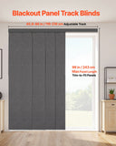 VEVOR Panel Track Blinds Extendable Track 116 cm to 218 cm W Trimmable Dark Gray