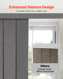 VEVOR Panel Track Blinds Extendable Track 116 cm to 218 cm W Trimmable Dark Gray
