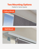 VEVOR Panel Track Blinds Extendable Track 116 cm to 218 cm W Trimmable Dark Gray