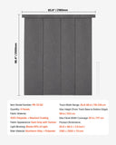 VEVOR Panel Track Blinds Extendable Track 116 cm to 218 cm W Trimmable Dark Gray