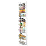 Over the Door Pantry Organizer, 9-Tier Pantry Organization and Storage, Heavy-Duty Steel Hanging Spice Rack, Adjustable Wall Seasoning Shelves, for Home Kitchen Laundry Room Bathroom, Black