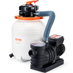 VEVOR Sand Filter Above Ground with 285W Pool Pump 10,000 L/H Flow 6-Way Valve