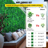 VEVOR Artificial Boxwood Panels, 6 PCS50.8x50.8cmBoxwood Hedge Wall Panels, PE Artificial Grass Backdrop Wall 4 cm, Privacy Hedge Screen for Decoration of Outdoor, Indoor, Garden, Fence, and Backyard