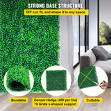 VEVOR Artificial Boxwood Panels, 6 PCS50.8x50.8cmBoxwood Hedge Wall Panels, PE Artificial Grass Backdrop Wall 4 cm, Privacy Hedge Screen for Decoration of Outdoor, Indoor, Garden, Fence, and Backyard