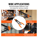 VEVOR Rivet Nut Tool, 16” Rivnut Tool Kit with 13PCS Metric and SAE Mandrels, 186PCS Rivet Nuts, M3, M4, 10-24, M5, M6, 1/4-20, 8-32, 5/16-18, M8, 3/8-16, M10, M12, 1/2-13, Semi-auto Retraction