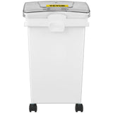 VEVOR Ingredient Bin, 5.2 Gallon / 20 L Capacity Ingredient Storage Bin, 3 Pcs/Set, PP Material Flour Bins On Wheels, White Shelf Ingredient Bin with Scoop and Sliding Lid, Commercial Storage Bins