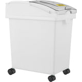 VEVOR Ingredient Bin, 5.2 Gallon / 20 L Capacity Ingredient Storage Bin, 3 Pcs/Set, PP Material Flour Bins On Wheels, White Shelf Ingredient Bin with Scoop and Sliding Lid, Commercial Storage Bins