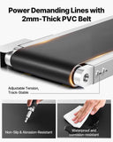 Belt Conveyor, 1498.6 x 198.1 mm Conveyor Table Heavy Duty Stainless Steel Motorized Belt Conveyor for Inkjet Coding Applications Powered PVC Belt Anti-Static Adjustable Speed (Double Guardrail)