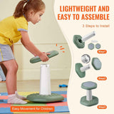 Kids Wobble Chair Active Chair  with Sponge Cushion, Wobble Stool Improves Focus, Posture and Calm Children, Ideal for Schools and Preschools, Age 3-7, Green