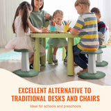 Kids Wobble Chair Active Chair  with Sponge Cushion, Wobble Stool Improves Focus, Posture and Calm Children, Ideal for Schools and Preschools, Age 3-7, Green