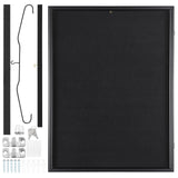 VEVOR Jersey Display Frame Case, 590 x 790 x 40 mm, Large Lockable Sport Jersey Shadow Box with 98% UV Protection PC Glass and Hangers, for Baseball Basketball Football Hockey Shirt and Uniform