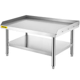VEVOR Stainless Steel Equipment Grill Stand, 122 x 76 x 61cm Stainless Table, Grill Stand Table with Adjustable Storage Undershelf, Equipment Stand Grill Table for Hotel, Home, Restaurant Kitchen
