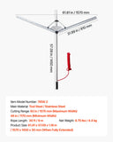 VEVOR Lake Weed Cutter Pond Aquatic Plant Cutting Tool with 1.57 m Max Cut Width