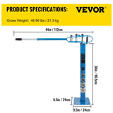 VEVOR YP-38 Metal Bender 1"-3" Flat Bar Square Rod Bending 7 Dies w/ Floor Stand