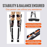Drywall Stilts, 61-101.6 cm Adjustable Aluminum Tool Stilts with Protective Knee Pads, Durable and Non-slip Work Stilts for Sheetrock Painting, Walking, Taping, Black