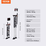 Drywall Stilts, 61-101.6 cm Adjustable Aluminum Tool Stilts with Protective Knee Pads, Durable and Non-slip Work Stilts for Sheetrock Painting, Walking, Taping, Black