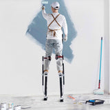 Drywall Stilts, 61-101.6 cm Adjustable Aluminum Tool Stilts with Protective Knee Pads, Durable and Non-slip Work Stilts for Sheetrock Painting, Walking, Taping, Black