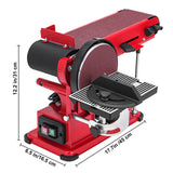 VEVOR Belt Sander 4" x 36", Disc Combo Sander 6",Electric Adjustable Bench Belt Sander 375W,Grinder Bench Sanding Machine With 4 Rubber Foot Pad