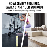 VEVOR 3 in 1 Plyometric Jump Box, 30/24/20 Inch Foam Plyo Box, Platform & Jumping Agility Box, Anti-Slip Fitness Exercise Step Up Box for Home Gym Training, Conditioning Strength Training, Black