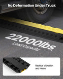 Cable Protector Ramp, 9,979 kg/axle Capacity, 2 Channel Heavy Duty TPU Cord Hose Wire Cover, 31 x 28 mm Channel, Traffic Speed Bump with Flip-Open Top Cover, for Indoor & Outdoor Use, 3 Pack