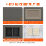 VEVOR Shower Niche Ready for Tile 40.64 x 60.96 cm, 16 x 24 inch Double Shelf Or