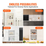 VEVOR Shower Niche Ready for Tile 40.64 x 60.96 cm, 16 x 24 inch Double Shelf Or