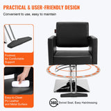 VEVOR Salon Chair, Barber Chair for Hair Stylist, Styling Chair with Heavy Duty Hydraulic Pump, Swivel Hair Salon Chair with Footrest for Beauty Spa Shampoo, Max Load Weight 330 lbs, Black