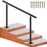 VEVOR Handrail for Outdoor Steps Aluminum Stair
Handrail Fit 0-5 Steps w/ Installation Kit