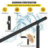 VEVOR Handrail for Outdoor Steps Aluminum Stair
Handrail Fit 0-5 Steps w/ Installation Kit