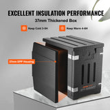 VEVOR Insulated Food Pan Carrier, 90L Hot Box for Catering, LLDPE Food Box Carrier with Double Buckles, Front Loading Food Warmer for Restaurant, Canteen, etc.