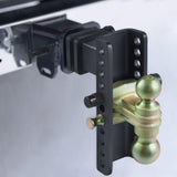 VEVOR Adjustable Trailer Hitch, 203.2 mm Drop & 165.1 mm Rise Hitch Ball Mount with 63.5 mm Receiver, Solid Tube, 6577 kg GTW, 50.8 mm & 58.7 mm 45# Steel Tow Balls with Key Lock for Truck Towing