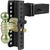 VEVOR Adjustable Trailer Hitch, 203.2 mm Drop & 165.1 mm Rise Hitch Ball Mount with 63.5 mm Receiver, Solid Tube, 6577 kg GTW, 50.8 mm & 58.7 mm 45# Steel Tow Balls with Key Lock for Truck Towing