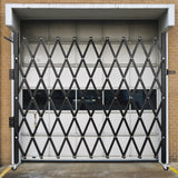 VEVOR Single Folding Security Gate, 85" H x 95" W Folding Door Gate, Steel Accordion Security Gate, Flexible Expanding Security Gate, Rolling Barricade Gate, Scissor Gate/Door with Padlock
