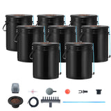 VEVOR DWC Hydroponics Grow System Deep Water Culture 8 Buckets with Air Pump