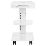 VEVOR Trolley Cart Dental Lab Mobile Rolling Serving Cart 3 Layers with Socket