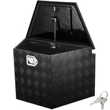 VEVOR Trailer Tongue Box, Aluminum Alloy Diamond Plate Tongue Box Tool Chest, Heavy Duty Trailer Box Storage with Lock and Keys, for Pickup Truck, RV, Trailer, 737 x 410 x 460 mm/29x16.5x18inch