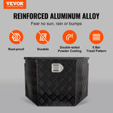 VEVOR Trailer Tongue Box, Aluminum Alloy Diamond Plate Tongue Box Tool Chest, Heavy Duty Trailer Box Storage with Lock and Keys, for Pickup Truck, RV, Trailer, 737 x 410 x 460 mm/29x16.5x18inch