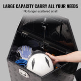 VEVOR Trailer Tongue Box, Aluminum Alloy Diamond Plate Tongue Box Tool Chest, Heavy Duty Trailer Box Storage with Lock and Keys, for Pickup Truck, RV, Trailer, 737 x 410 x 460 mm/29x16.5x18inch