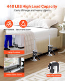 VEVOR Labor Saving Arm Jack, 2 PCS 200 kg Bearing Capacity, Lifting up to 235 mm, Metal Hand Lifting Jack Tool with Magnetic Level, 2 Adjustment Modes, for Door, Window, Furniture, Woodworking, Black