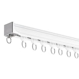 VEVOR Ceiling Curtain Track Set 5.9 FT/1.8 Meter_oom Divider with Hooks White