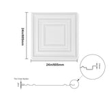 VEVOR Ceiling Tiles 12-Pack 24 x 24 in PVC Easy Installation White Peg Pattern