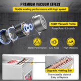 VEVOR Chamber Vacuum Sealer Vacuum Packaging Machine 6.5 cbm/h Pump Rate 220V