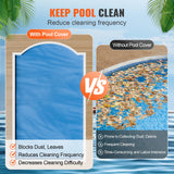 VEVOR Solar Pool Cover, 28 x 14 ft Rectangle Solar Blanket for Pools, Inground Above Ground Swimming Pool Solar Cover, 16 mil Solar Covers Blue